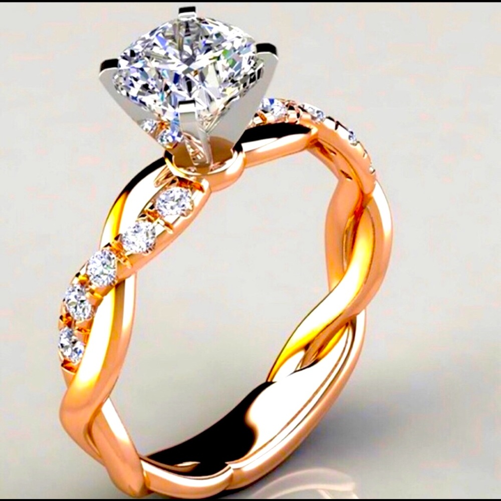 Rose Gold Two Tone Ring